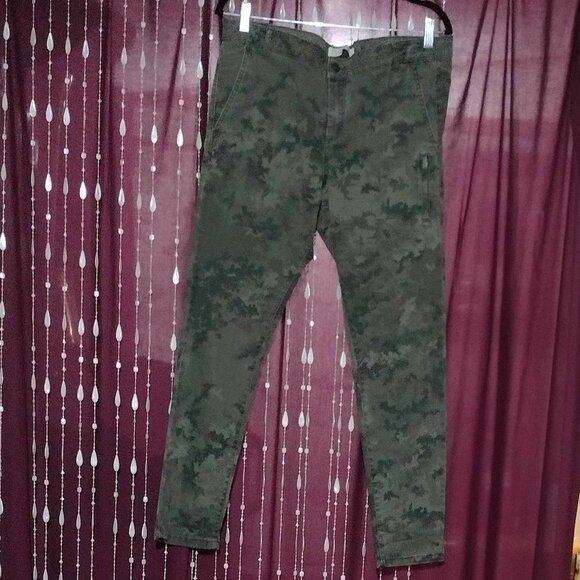 Nearly New Size 12 Z1975-Zara Basic Dept. Premium Camoflauge Denim Jeans - Picture 1 of 7